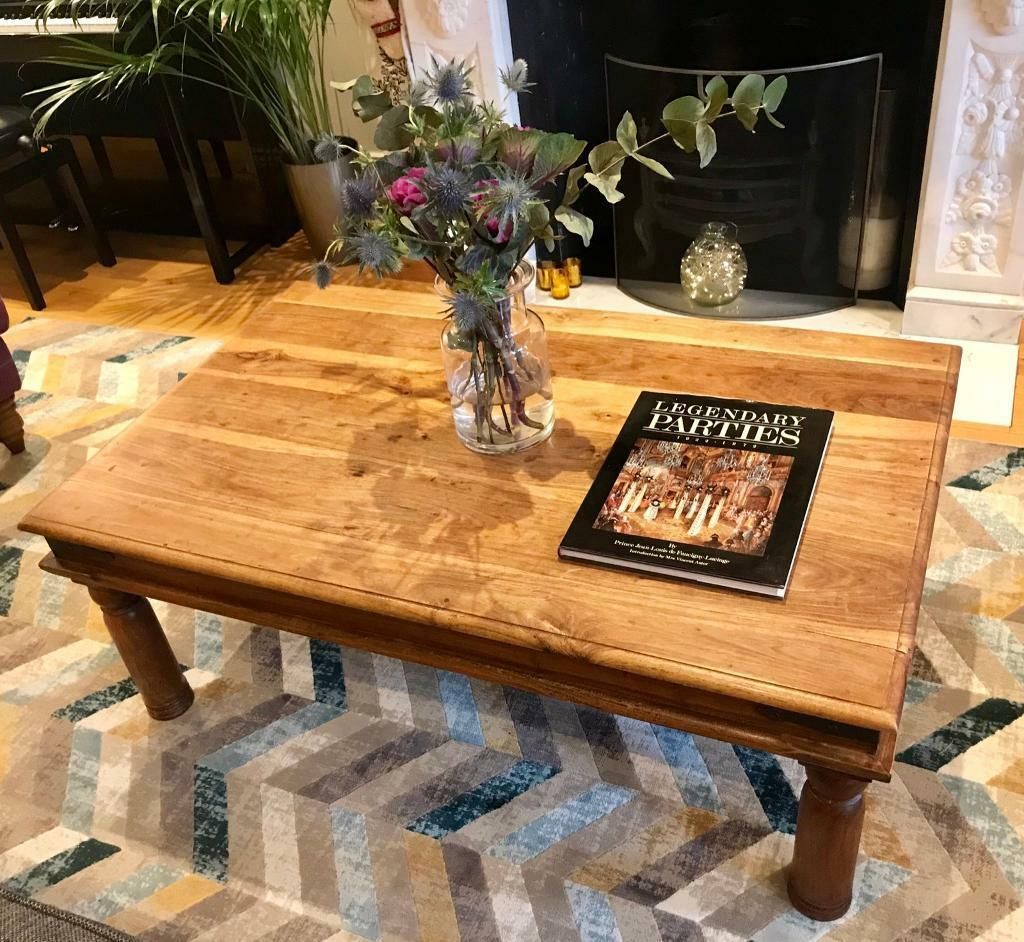 Antique Effect Solid Wood Coffee Table | In Hampstead With Regard To Wood Coffee Tables (View 13 of 15)