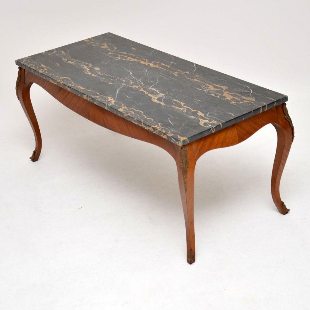 Antique French Marble Top Coffee Table | 625354 In Marble Top Coffee Tables (View 15 of 15)