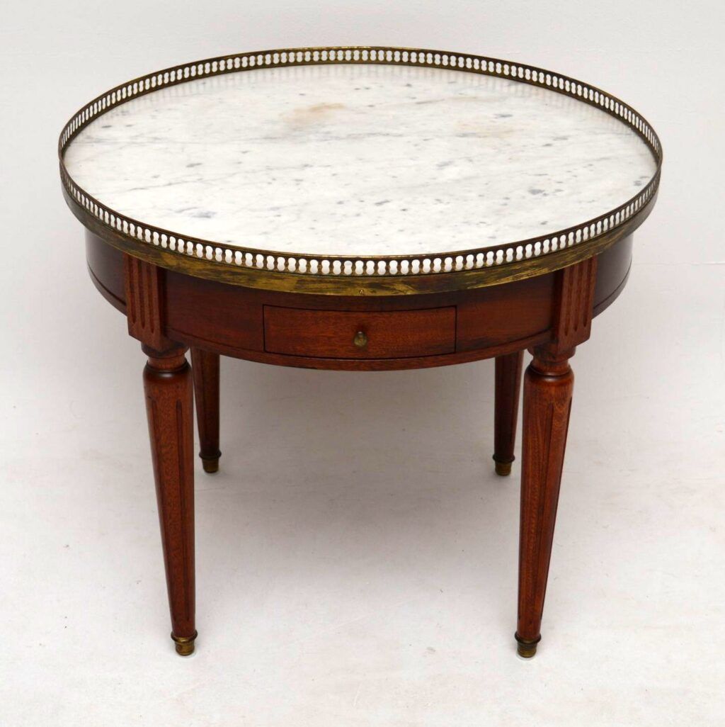 Antique French Marble Top Coffee Table – Marylebone Antiques Intended For Marble Top Coffee Tables (View 9 of 15)