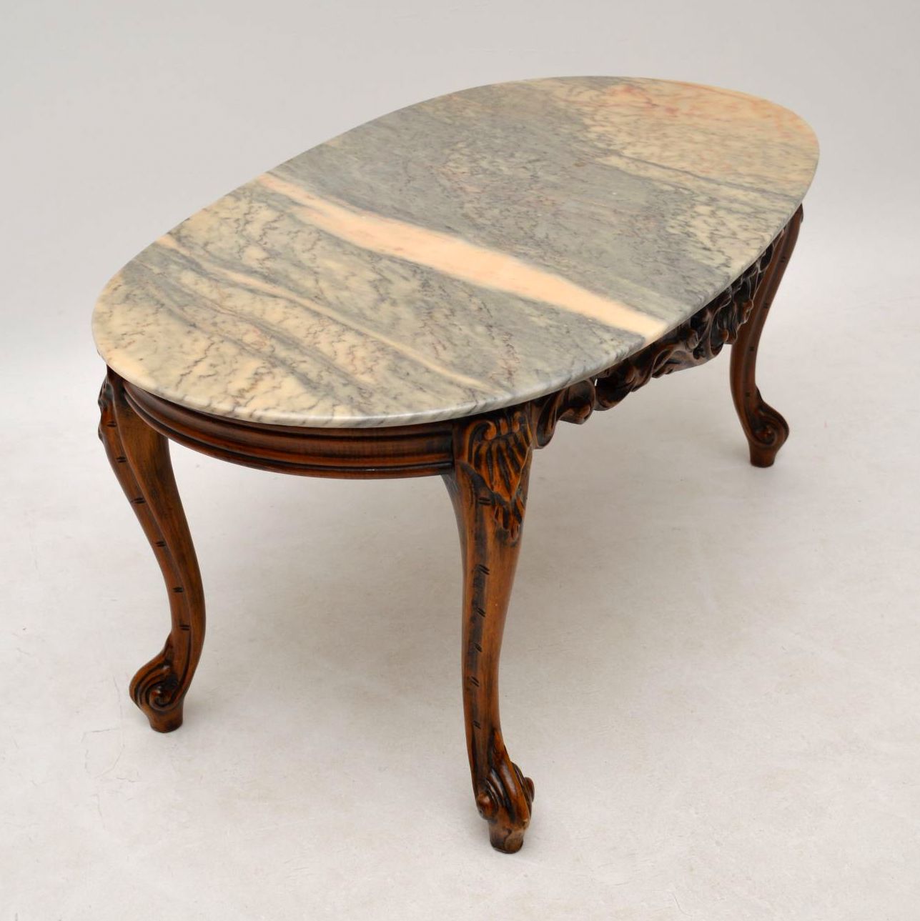 Antique French Style Marble Top Coffee Table – Marylebone For Marble Top Coffee Tables (View 2 of 15)