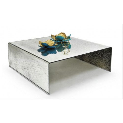Antique Silver Curved Glass Square Coffee Table For Antique Silver Metal Coffee Tables (Photo 10 of 15)