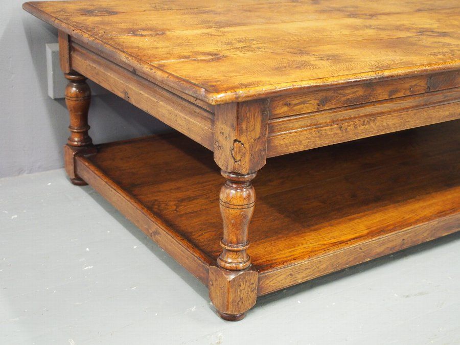 Antique Solid Oak Coffee Table | Antiques.co (View 3 of 15)
