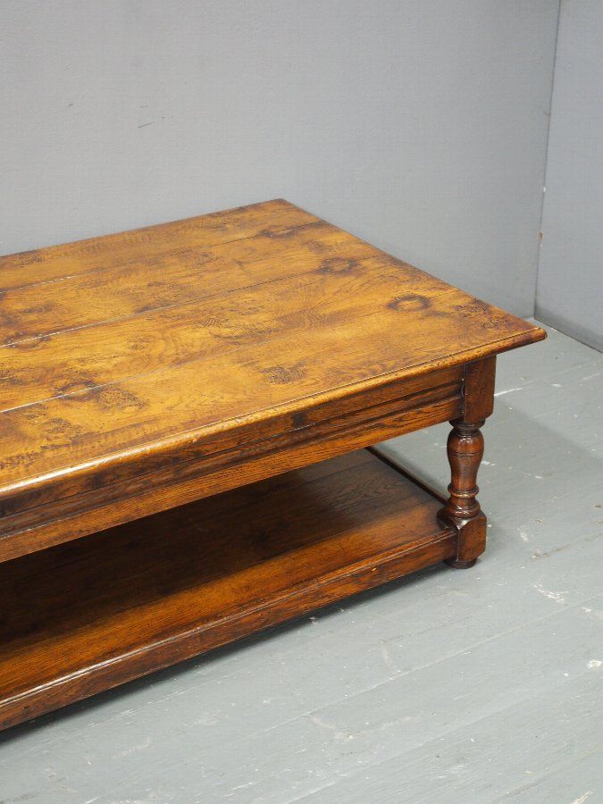 Antique Solid Oak Coffee Table | Antiques.co (View 2 of 15)