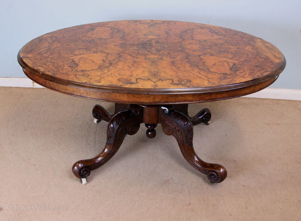 Antique Victorian Burr Walnut Coffee Table – Antiques Atlas For Vintage Coal Coffee Tables (View 13 of 15)