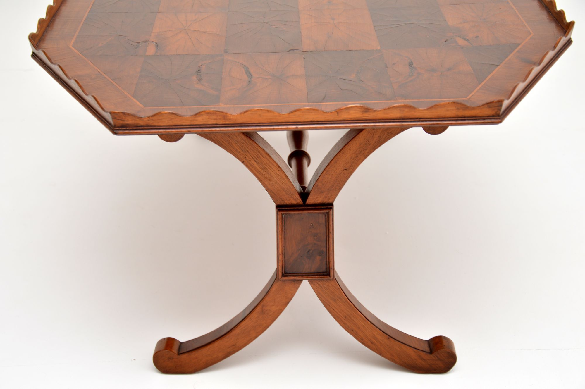 Antique Yew Wood Oyster Veneer Coffee Table – Marylebone Intended For Wood Veneer Coffee Tables (View 3 of 15)