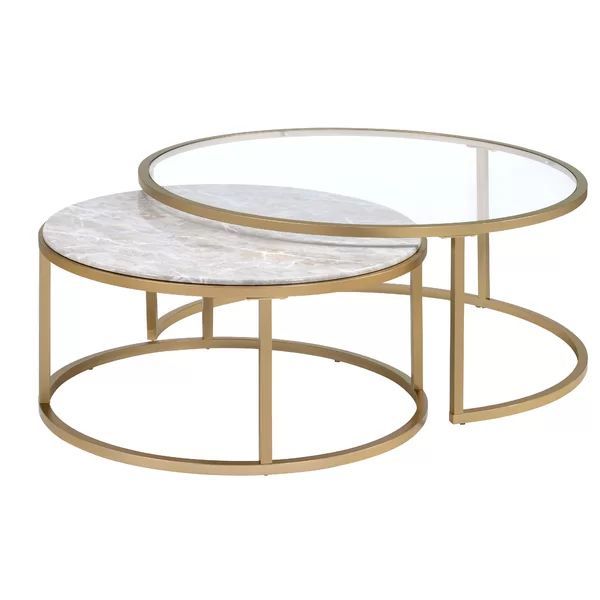 Anyan 2 Piece Coffee Table Set | Allmodern | Nesting With 2 Piece Modern Nesting Coffee Tables (View 5 of 15)