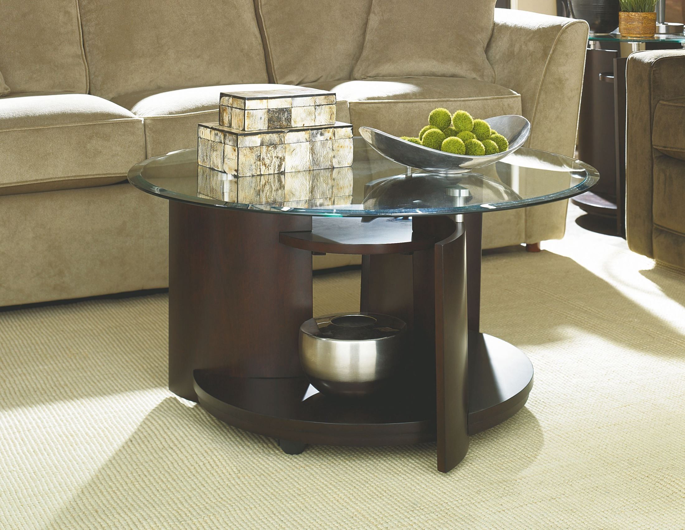 Apex Dark Umber Brown Round Cocktail Table – 1stopbedrooms (View 8 of 15)