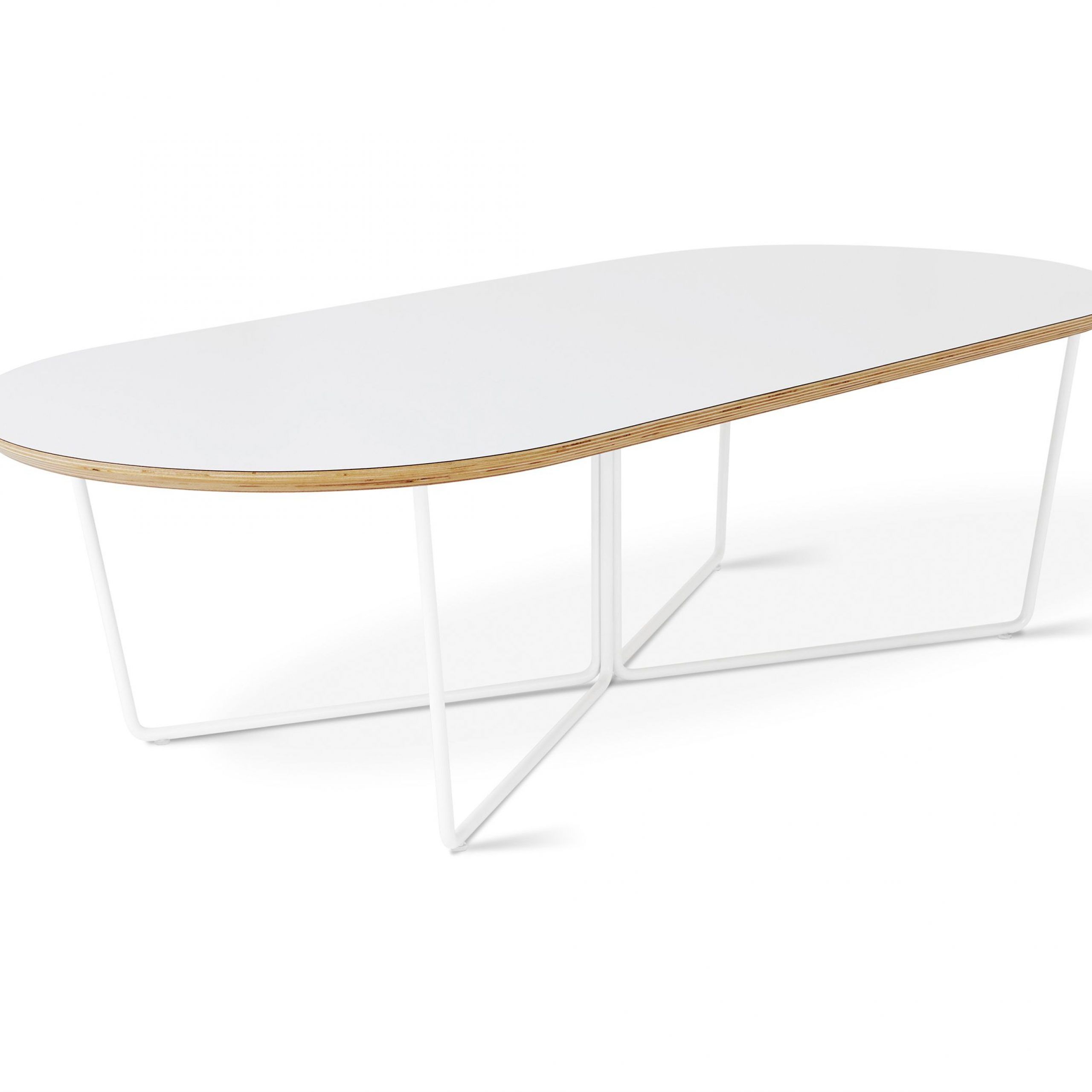Array Coffee Table – Oval – White | The Array Coffee Table With White Geometric Coffee Tables (View 12 of 15)