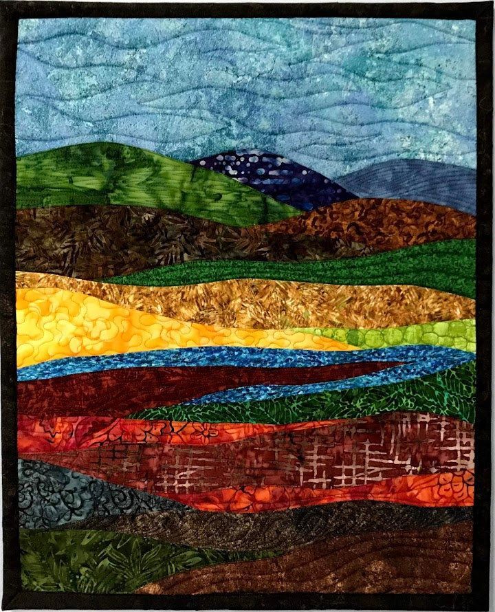 Art Quilt Abstract Landscape 20, Wall Hanging, Wall Quilt For Pattern Wall Art (Photo 12 of 15)