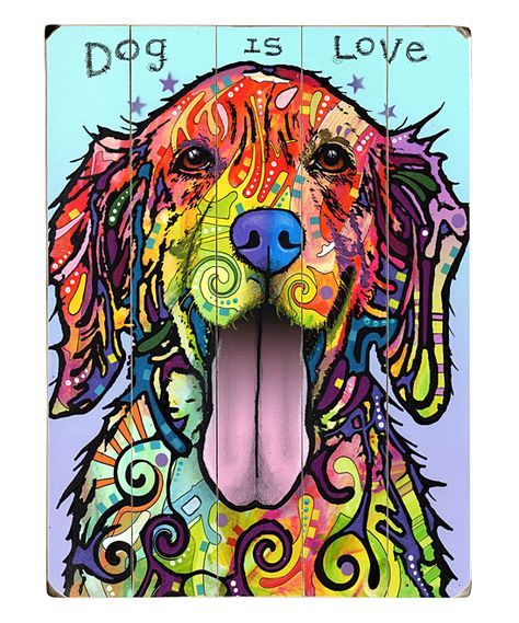 Artehouse Dean Russo Dog Is Love Wood Wall Art | Zulily Regarding Pop Art Wood Wall Art (View 8 of 15)