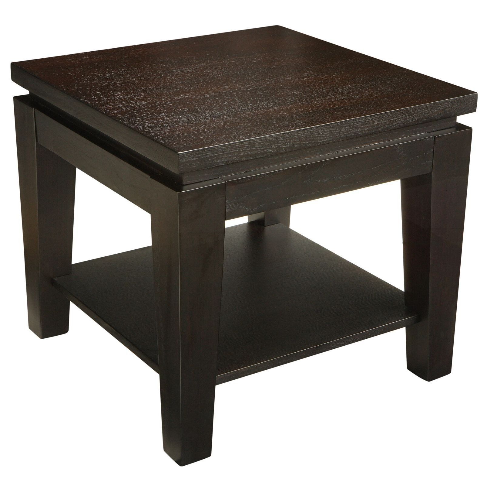 Asia Square End Table With Shelf From Sunpan (63786 With Square Modern Accent Tables (View 9 of 15)