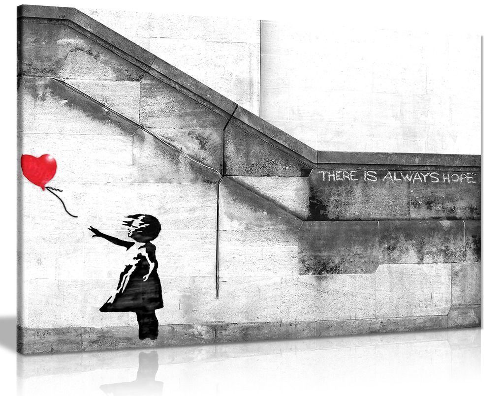 Banksy Balloon Girl Graffiti Canvas Wall Art Picture Print Inside Balloons Framed Art Prints (View 4 of 15)