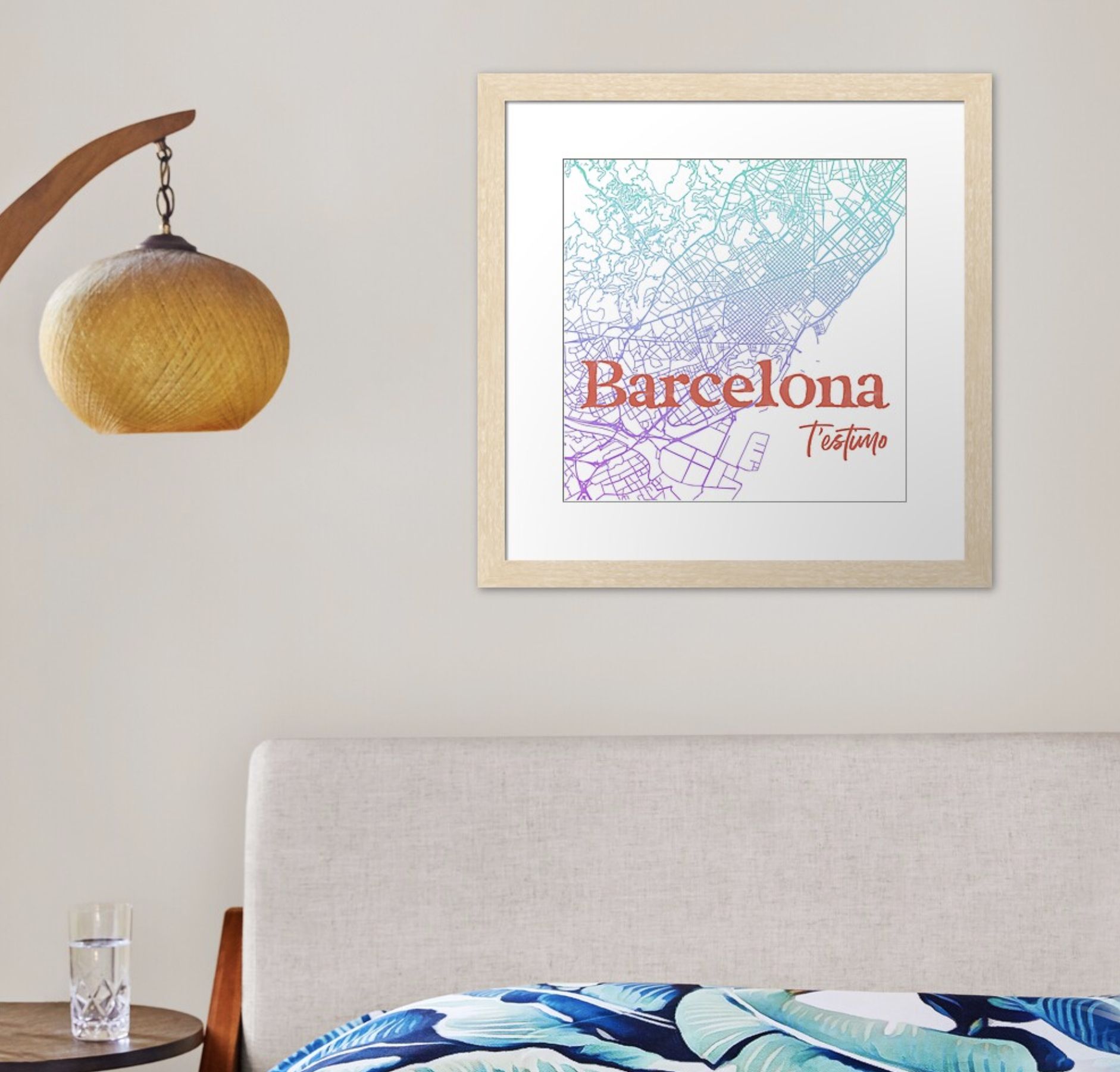 Barcelona T'estimo, I Love You In Catalan, Spain Souvenir With Barcelona Framed Art Prints (Photo 4 of 15)