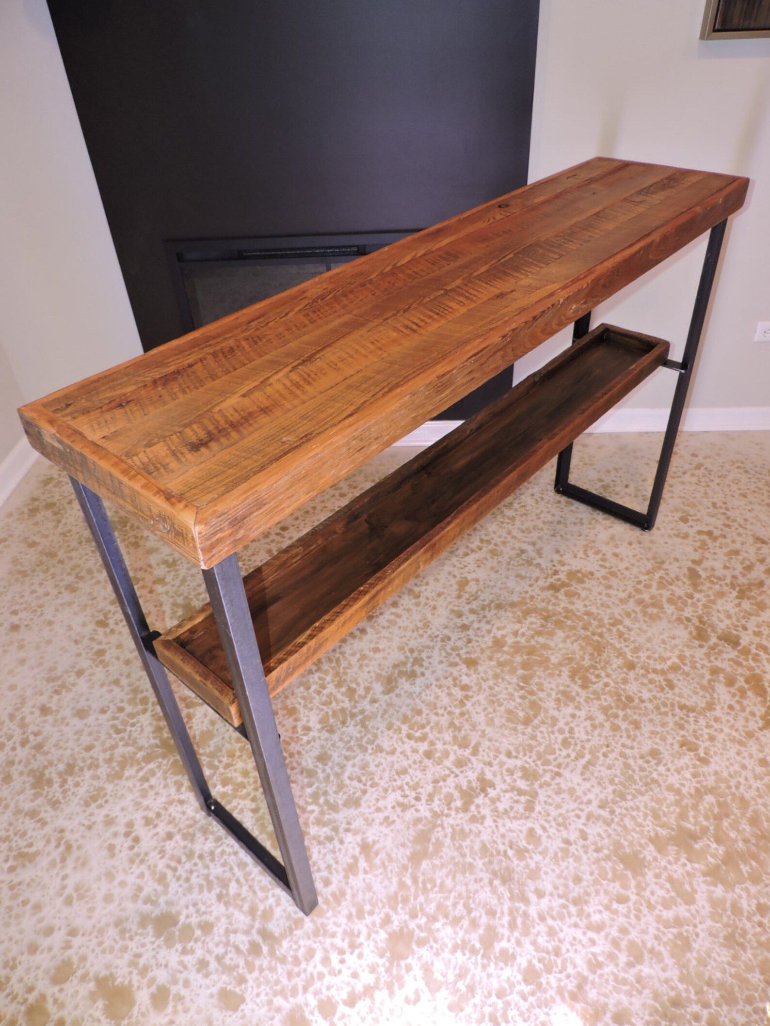 Barn Wood Bar Height Cocktail Table (View 10 of 15)