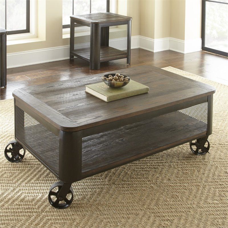 Barrow Lift Top Coffee Table With Casters In Chocolate In Cocoa Coffee Tables (View 3 of 15)