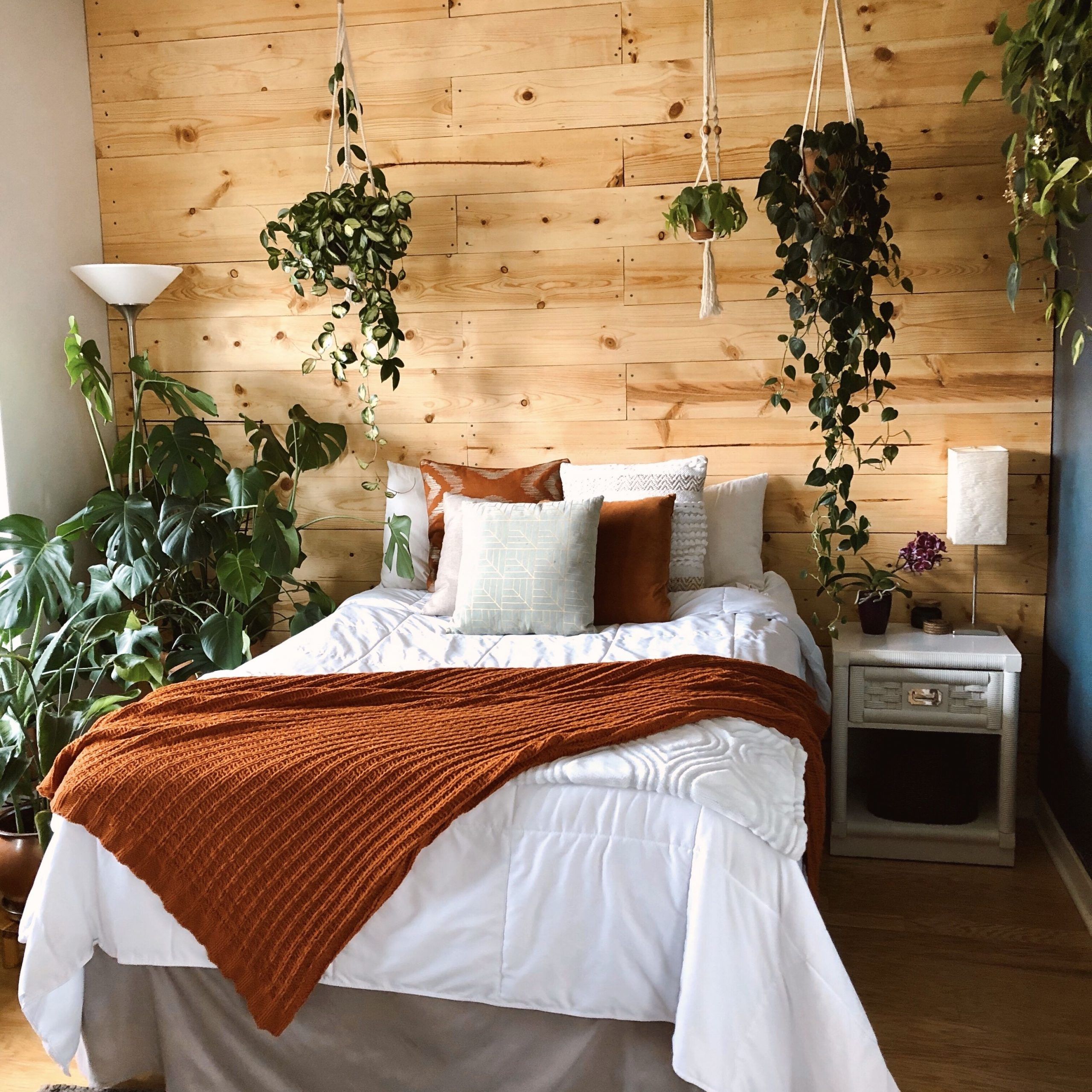 Bedroom With Natural Wood Accent Wall In 2020 | Cozy Small Within Nature Wood Wall Art (View 3 of 15)