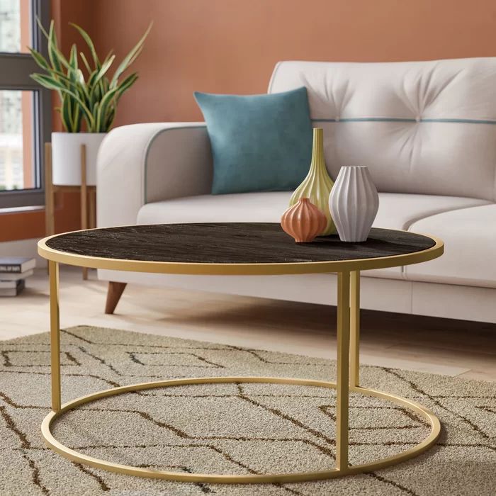 Black And Gold Coffee Table Wayfair – Black Gold Regarding Gray And Gold Coffee Tables (Photo 5 of 15)
