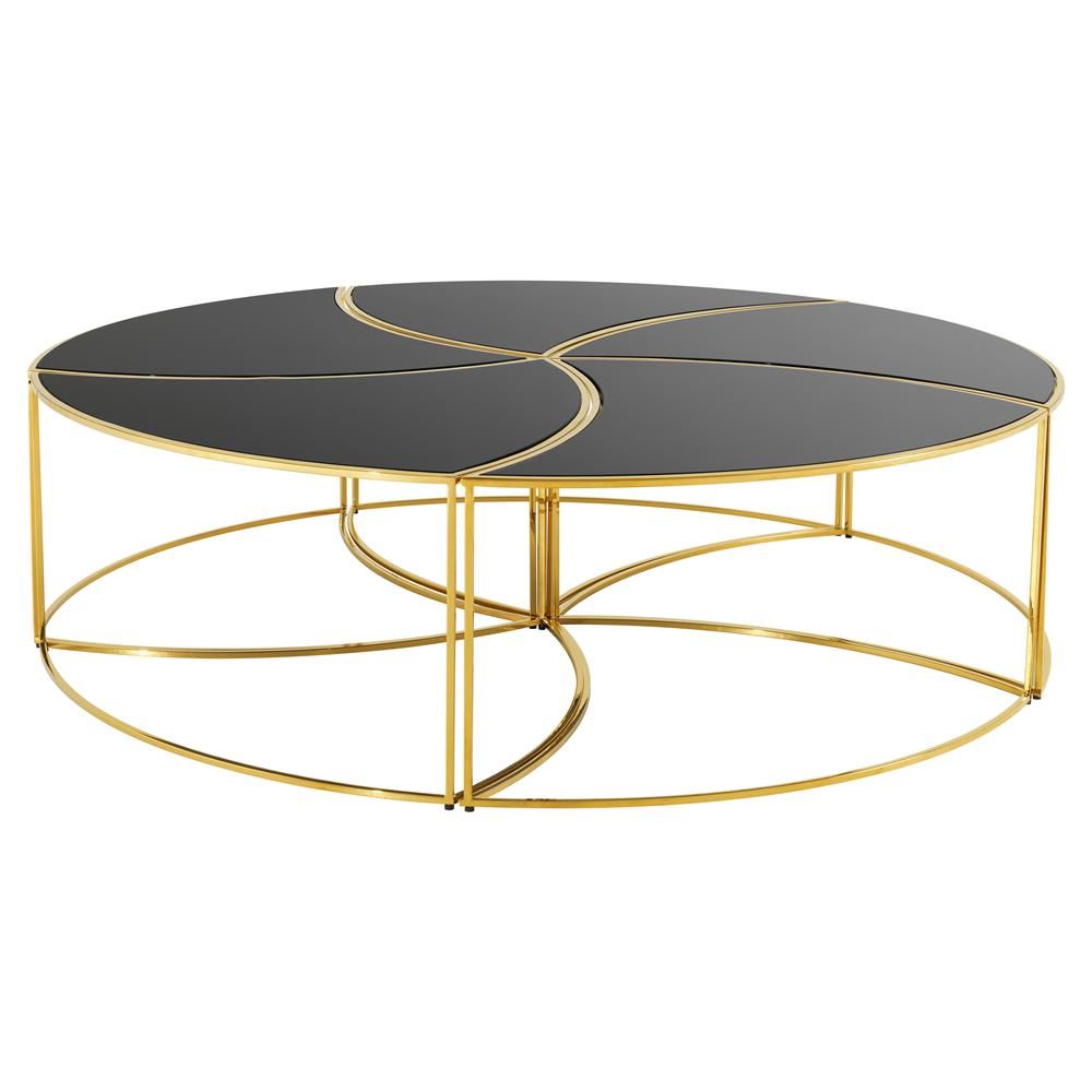 Black And Gold Glass Coffee Table / Low Modern Table Regarding Black And Gold Coffee Tables (View 1 of 15)