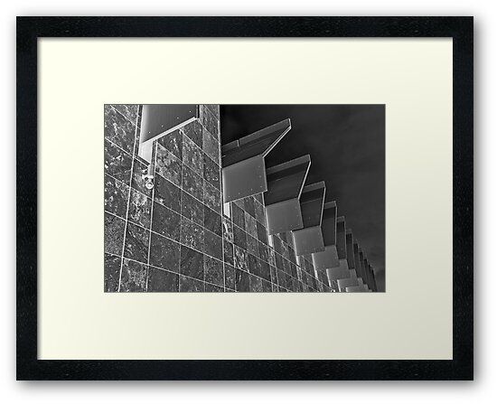 "black And White Abstract Of Lacma" Framed Art Print With Regard To Monochrome Framed Art Prints (View 7 of 15)