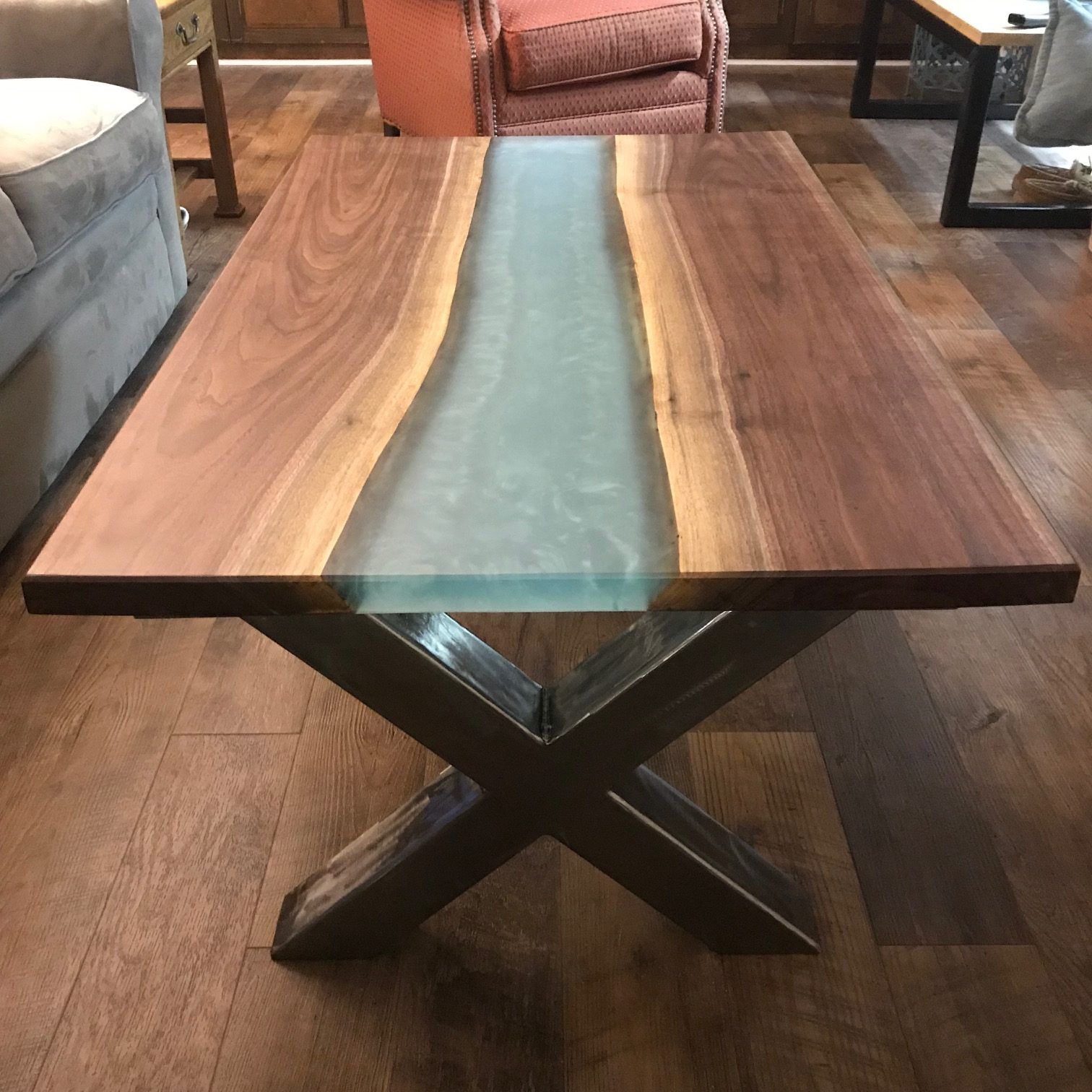 Black Walnut Coffee Table – River Table – Johnson Company Throughout Hand Finished Walnut Coffee Tables (View 6 of 15)