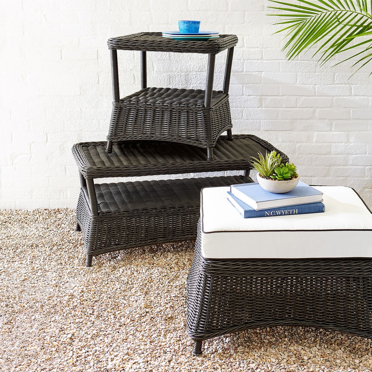 Black Wicker Coffee Table – Pier1 For Wicker Coffee Tables (View 1 of 15)