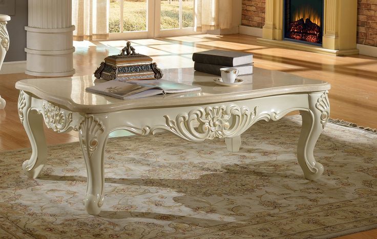 Blake Pearl White Traditional Marble Coffee Table With For White Marble Gold Metal Coffee Tables (View 13 of 15)
