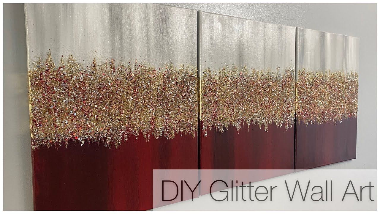 Bling Canvas Painting | Crushed Glass And Glitter Art In Glitter Wall Art (View 15 of 15)