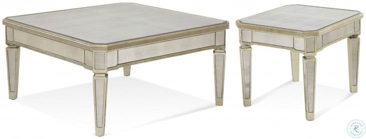 Borghese Mirrored Square Cocktail Table From Bassett In Mirrored And Silver Cocktail Tables (View 15 of 15)
