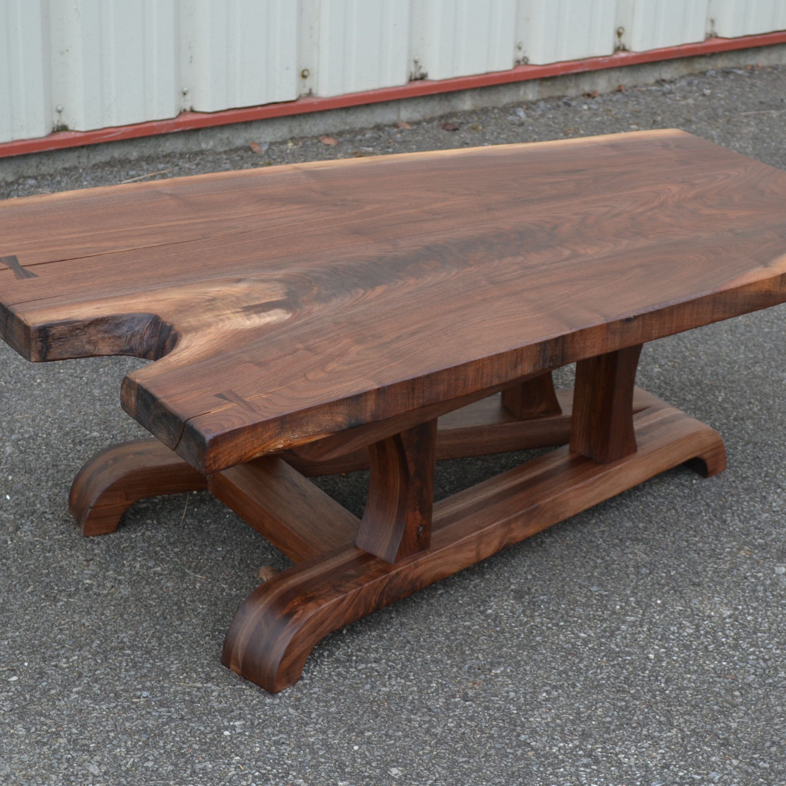 Buy A Custom Live Edge Walnut Coffee Table With Tapered Within Walnut Coffee Tables (View 3 of 15)