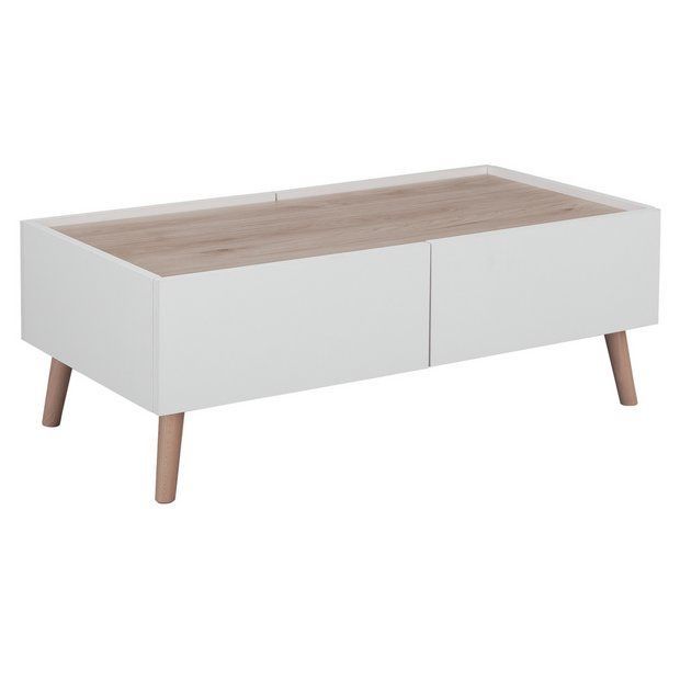 Buy Argos Home Skandi 2 Drawer Coffee Table – White Two With 2 Drawer Coffee Tables (Photo 15 of 15)