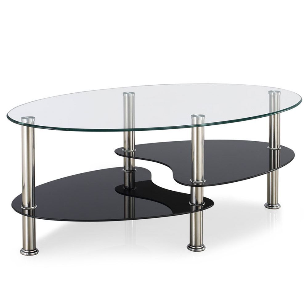 Cara Furniture Range Coffee Table Nest Of 3 Tables Glass Throughout Glass And Stainless Steel Cocktail Tables (View 12 of 15)