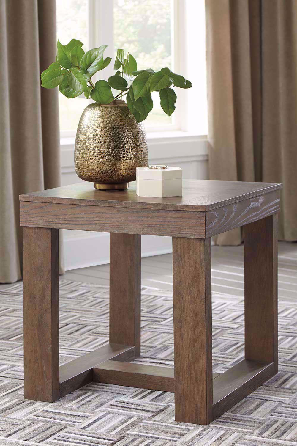 Cariton Gray Square End Table | The Furniture Mart Intended For Square Modern Accent Tables (View 5 of 15)