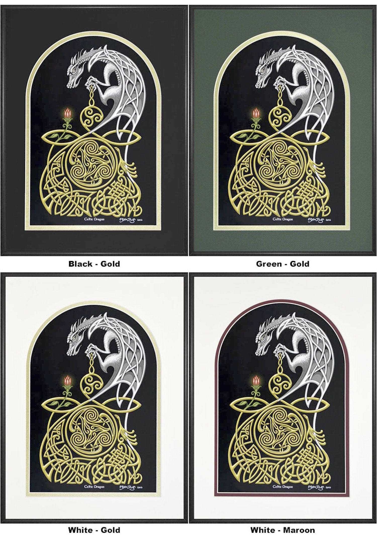 Celtic Dragon – Framed Digital Art Print – 12 X 16 Throughout Dragon Tree Framed Art Prints (Photo 10 of 15)
