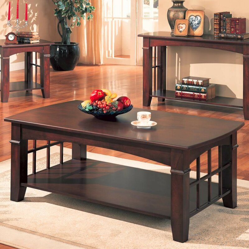 Charlton Home® Choate Transitional Solid Wooden Coffee In Wood Coffee Tables (Photo 12 of 15)