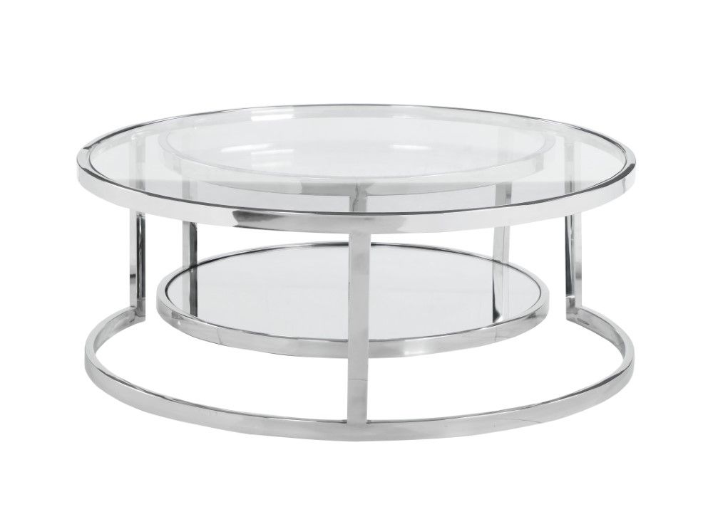 Chintaly – 35" Round Nesting Cocktail Table – 5509 Ct Nst With Regard To Polished Chrome Round Cocktail Tables (View 11 of 15)