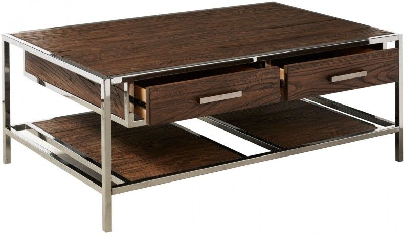 Chocolate Brown And Smoked Cocktail Table – 1stopbedrooms (View 5 of 15)