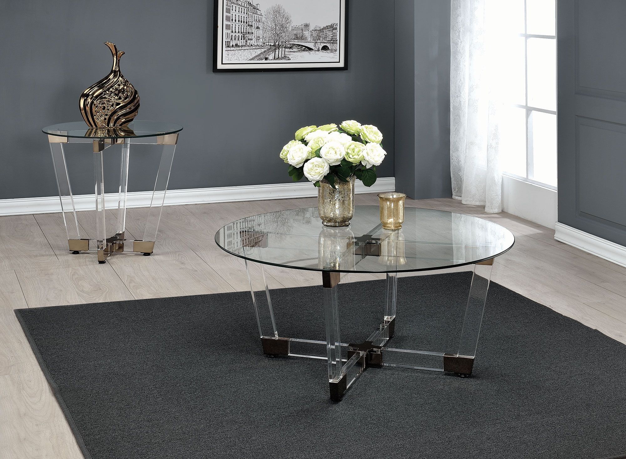 Chocolate Chrome And Clear Acrylic Coffee Table, 720718 With Cocoa Coffee Tables (View 12 of 15)