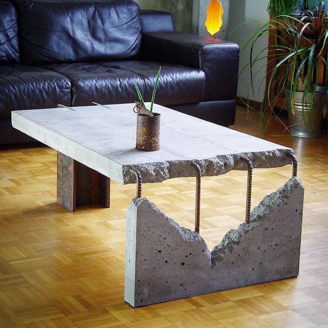 Civil Engineering Table | Concrete Coffee Table, Coffee With Modern Concrete Coffee Tables (View 3 of 15)