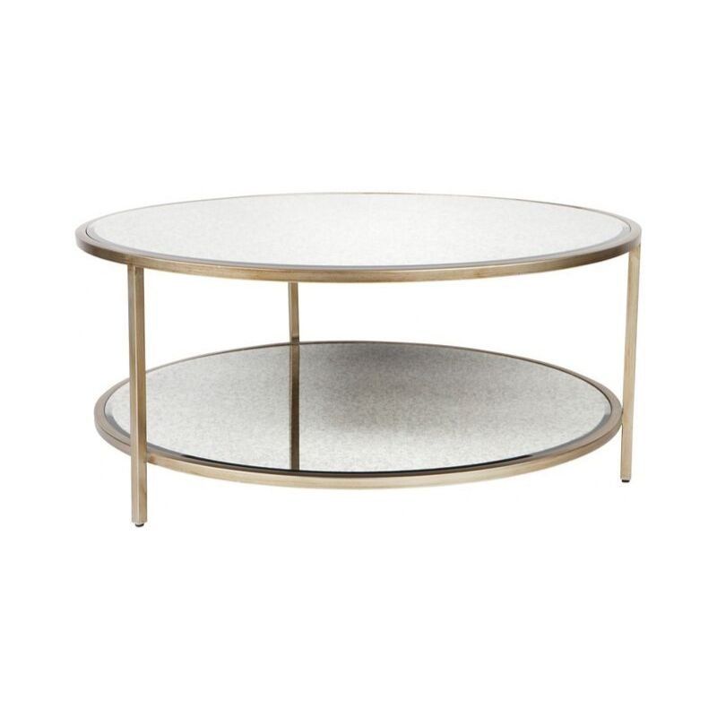 Cocktail Coffee Table – Antique Gold Round | The Interior In Antique Cocktail Tables (View 15 of 15)
