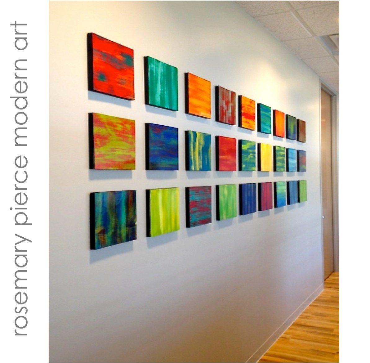 'color Blends' | Large Abstract Original Painted Wood Wall Inside Abstract Flow Wood Wall Art (View 6 of 15)