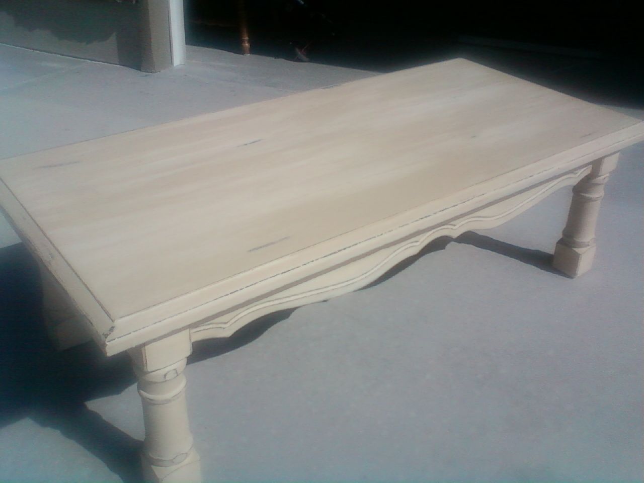 Cozy Cottage Treasures: Off White Coffee Table Distressed Regarding Square Weathered White Wood Coffee Tables (View 15 of 15)