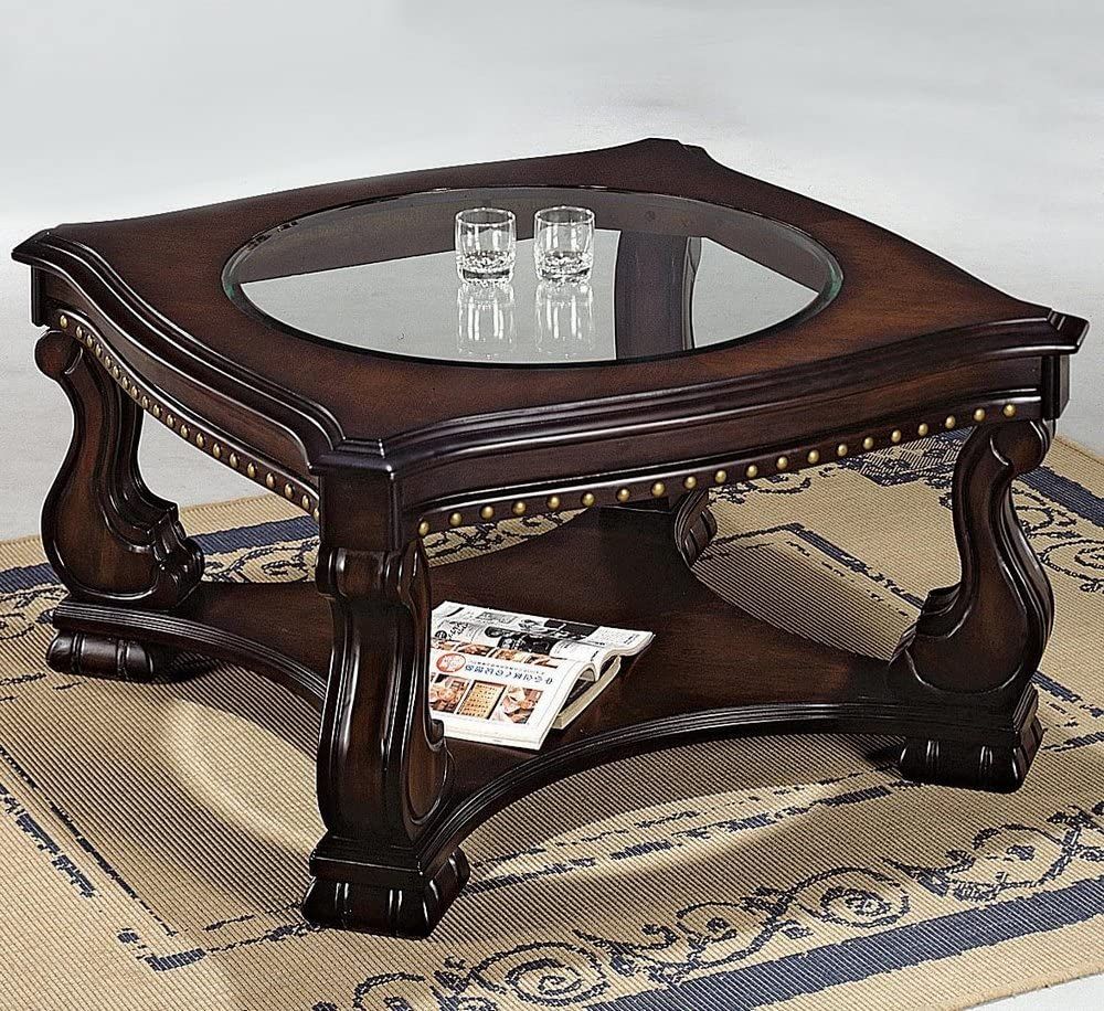 Crown Mark Madison Cherry Wood Coffee Table | The Classy Home With Regard To Heartwood Cherry Wood Coffee Tables (View 7 of 15)