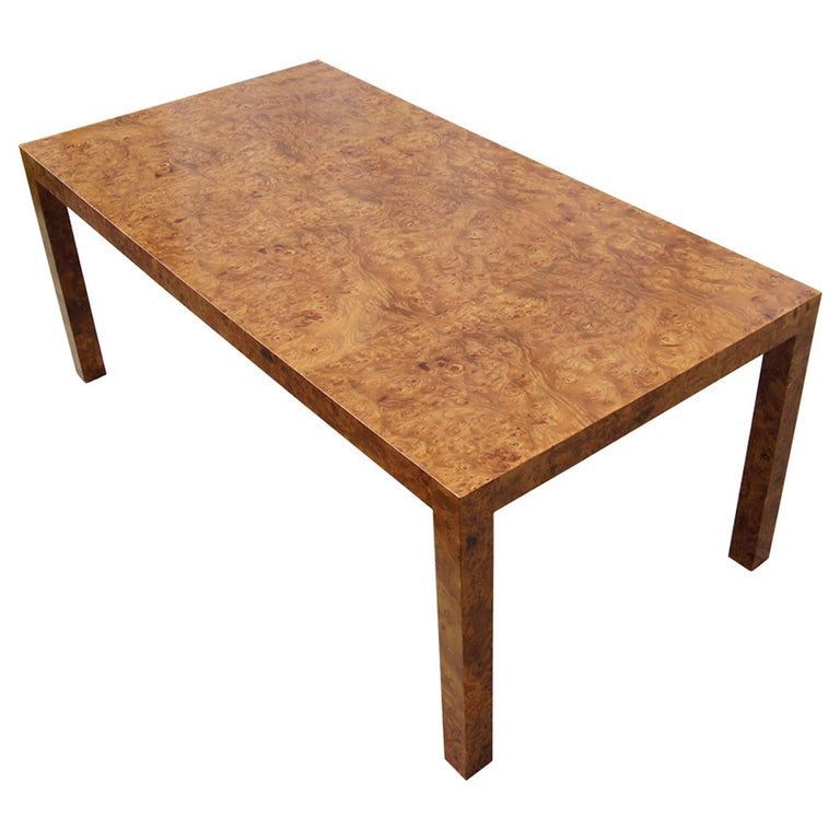 Custom Walnut Burl Wood Parsons Coffee Table In 2020 Throughout Rustic Walnut Wood Coffee Tables (Photo 14 of 15)