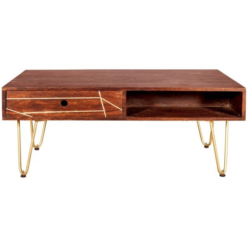 Dark Gold Rectangular Coffee Table|tanda In Antiqued Gold Rectangular Coffee Tables (View 8 of 15)