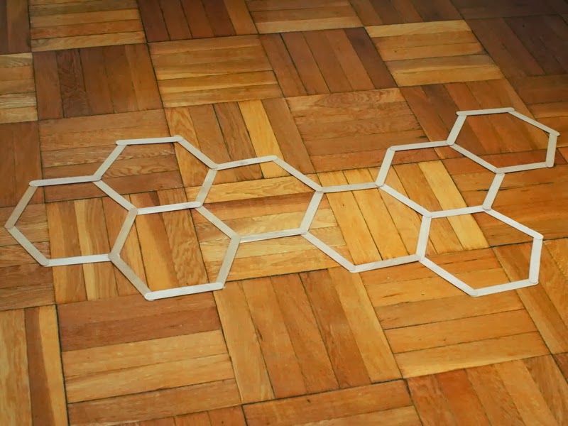 Diy Honeycomb Hexagon Popsicle Stick Wall Art | Pink With Regard To Hexagons Wood Wall Art (View 4 of 15)