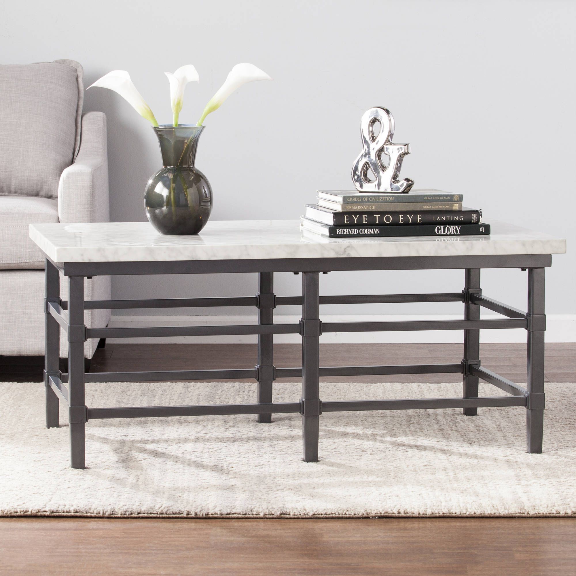 Dorel Home Faux Marble Lift Top Coffee Table – Walmart Within Marble Top Coffee Tables (View 5 of 15)