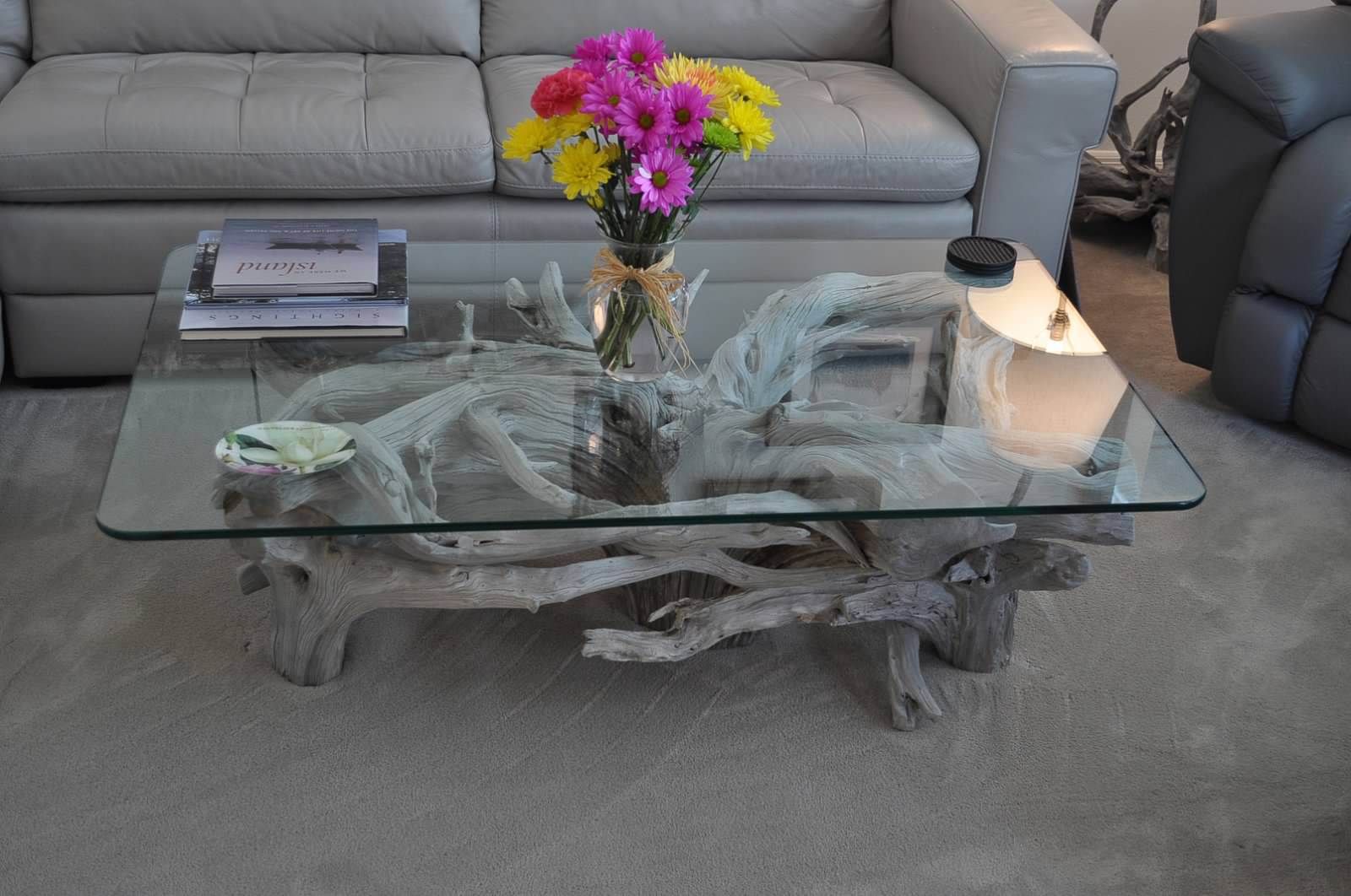Driftwood Coffee Table Design Images Photos Pictures Throughout Gray Driftwood And Metal Coffee Tables (View 8 of 15)