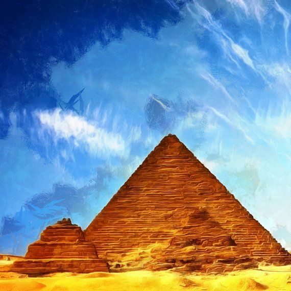 Egypt Pyramids Canvas, Large Art Painting, Egypt Poster With Regard To Pyrimids Wall Art (View 5 of 15)