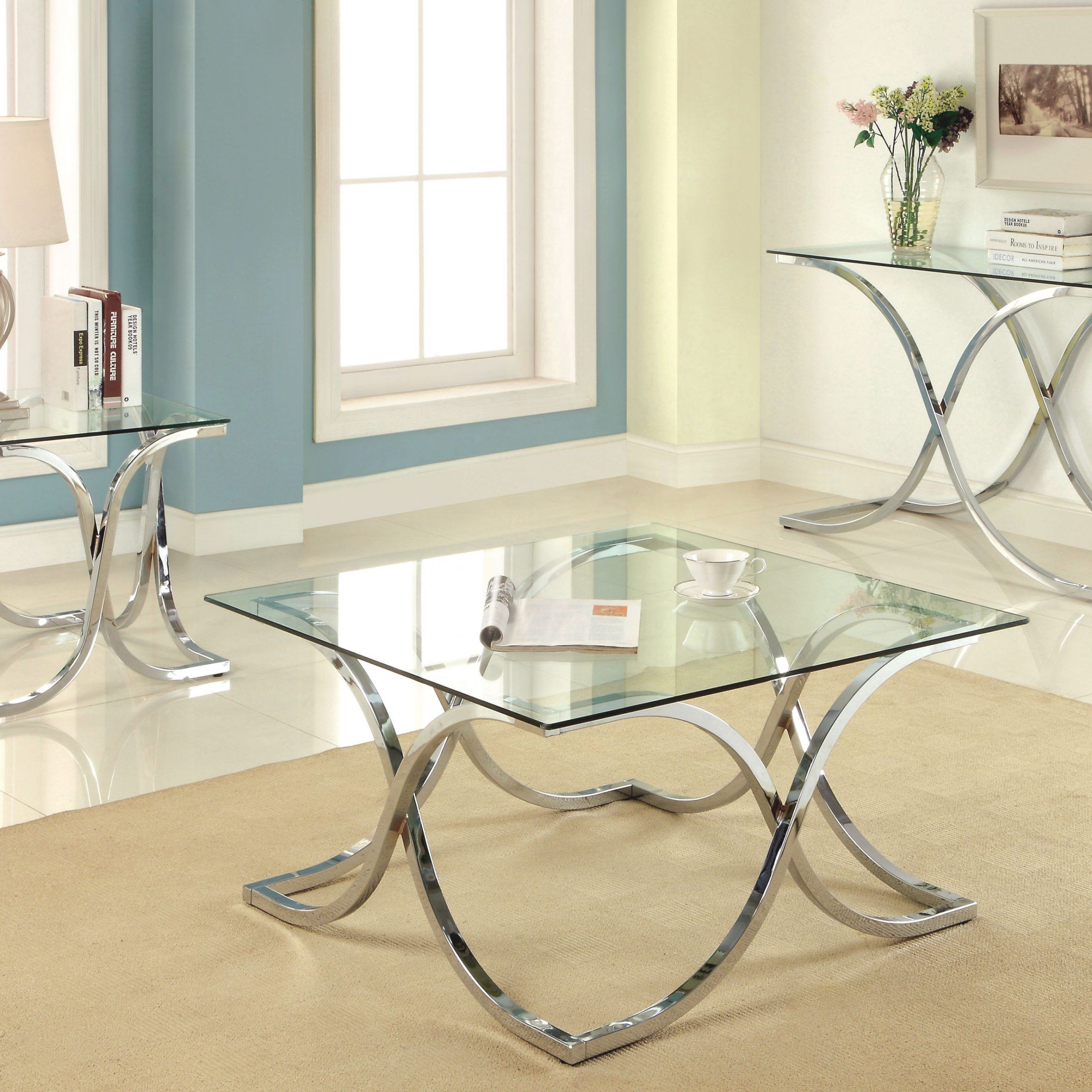 Elegant 3 Piece Glass Coffee Table Set – Awesome Decors Intended For 3 Piece Coffee Tables (View 3 of 15)
