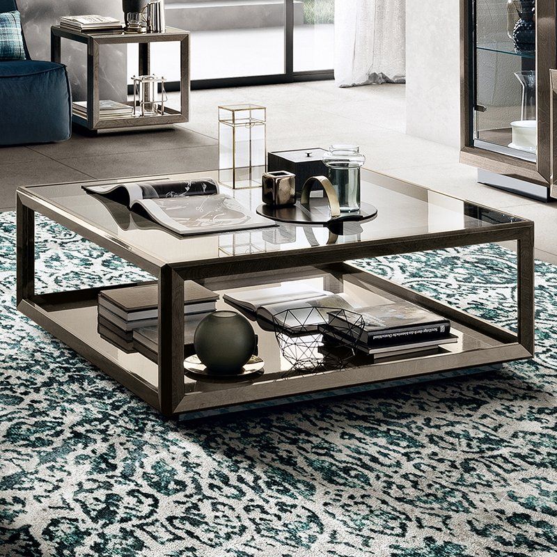 Elisio Silver Birch Square Glass Coffee Table Within Silver Coffee Tables (View 9 of 15)